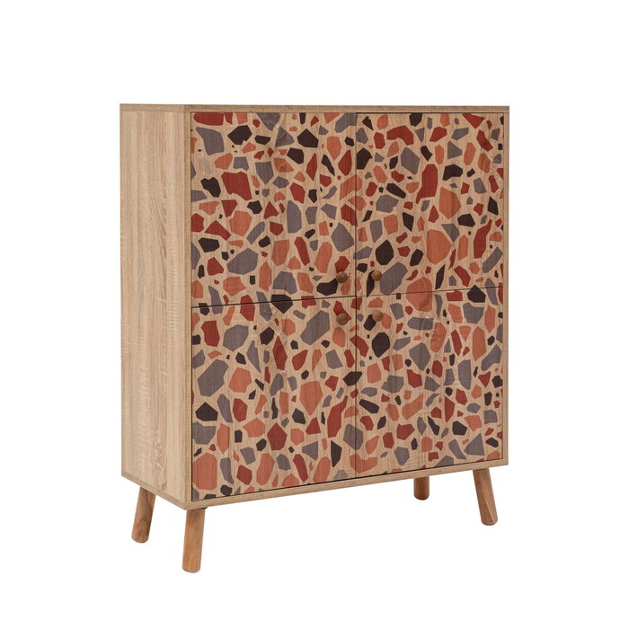 Hanah Home Armario Multiusos Pebble 95x111x36cm Tablero de Partículas Melamina